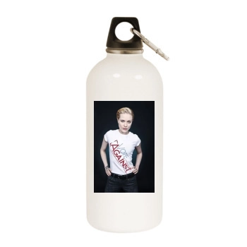 Evan Rachel Wood White Water Bottle With Carabiner