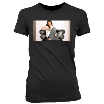 Evangeline Lilly Women's Junior Cut Crewneck T-Shirt