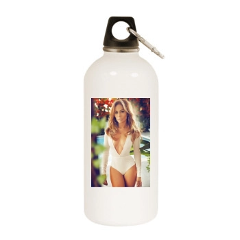 Jennifer Lopez White Water Bottle With Carabiner