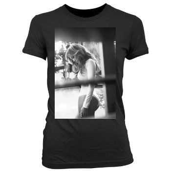 Jennifer Lopez Women's Junior Cut Crewneck T-Shirt