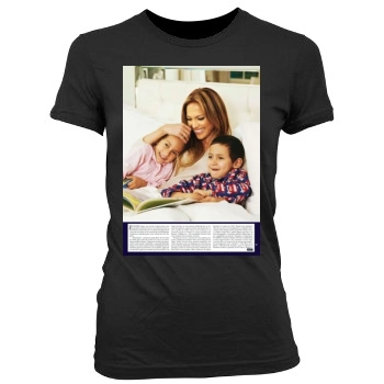 Jennifer Lopez Women's Junior Cut Crewneck T-Shirt