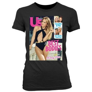 Jennifer Lopez Women's Junior Cut Crewneck T-Shirt