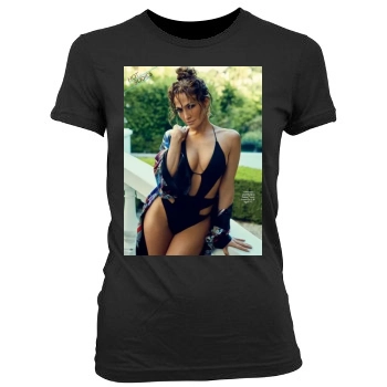 Jennifer Lopez Women's Junior Cut Crewneck T-Shirt