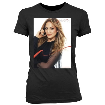 Jennifer Lopez Women's Junior Cut Crewneck T-Shirt