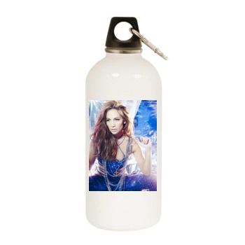 Jennifer Lopez White Water Bottle With Carabiner