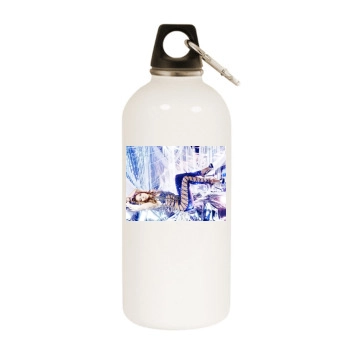 Jennifer Lopez White Water Bottle With Carabiner