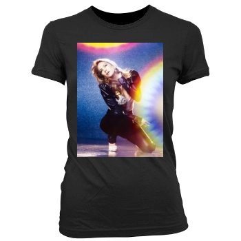 Jennifer Lopez Women's Junior Cut Crewneck T-Shirt