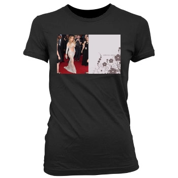 Jennifer Lopez Women's Junior Cut Crewneck T-Shirt