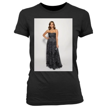 Jessica Alba Women's Junior Cut Crewneck T-Shirt