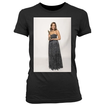 Jessica Alba Women's Junior Cut Crewneck T-Shirt