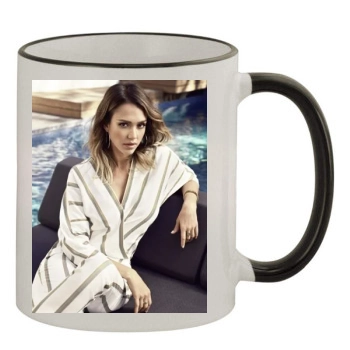 Jessica Alba 11oz Colored Rim & Handle Mug