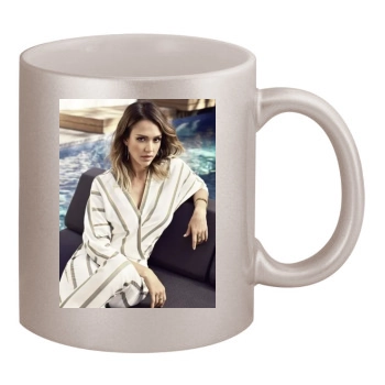 Jessica Alba 11oz Metallic Silver Mug