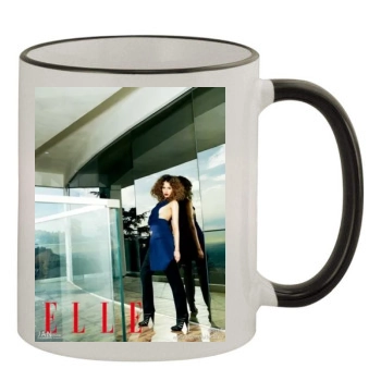 Jessica Alba 11oz Colored Rim & Handle Mug