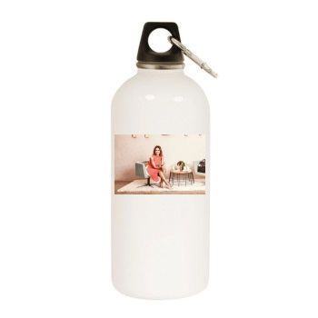 Jessica Alba White Water Bottle With Carabiner