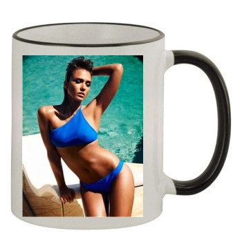 Jessica Alba 11oz Colored Rim & Handle Mug