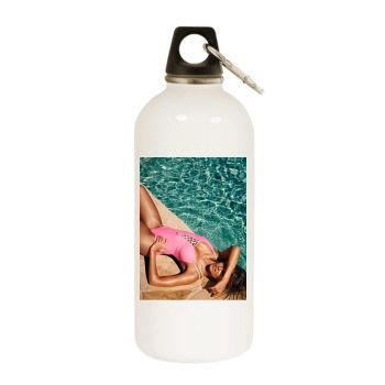 Jessica Alba White Water Bottle With Carabiner