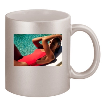 Jessica Alba 11oz Metallic Silver Mug