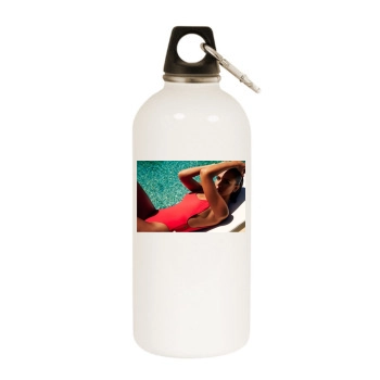 Jessica Alba White Water Bottle With Carabiner