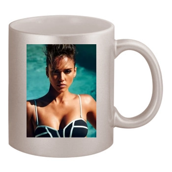 Jessica Alba 11oz Metallic Silver Mug