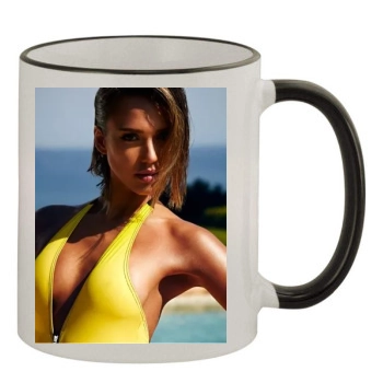 Jessica Alba 11oz Colored Rim & Handle Mug