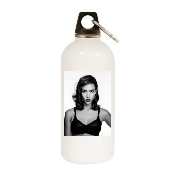 Jessica Alba White Water Bottle With Carabiner