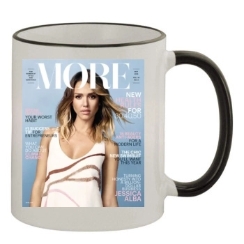 Jessica Alba 11oz Colored Rim & Handle Mug