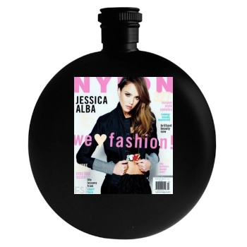 Jessica Alba Round Flask