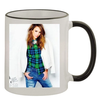 Jessica Alba 11oz Colored Rim & Handle Mug