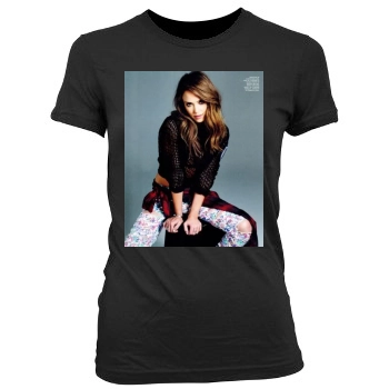 Jessica Alba Women's Junior Cut Crewneck T-Shirt