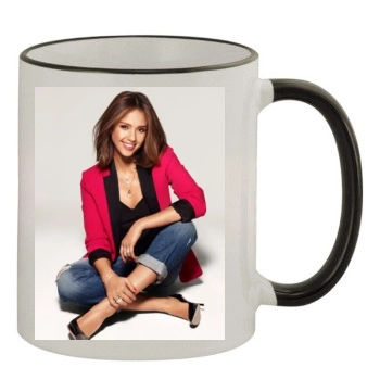 Jessica Alba 11oz Colored Rim & Handle Mug