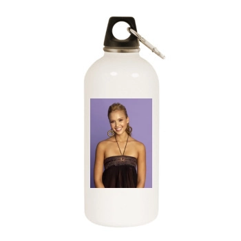 Jessica Alba White Water Bottle With Carabiner