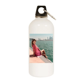 Jessica Alba White Water Bottle With Carabiner