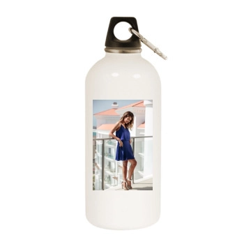 Jessica Alba White Water Bottle With Carabiner