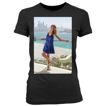 Jessica Alba Women's Junior Cut Crewneck T-Shirt