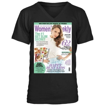 Jessica Alba Men's V-Neck T-Shirt