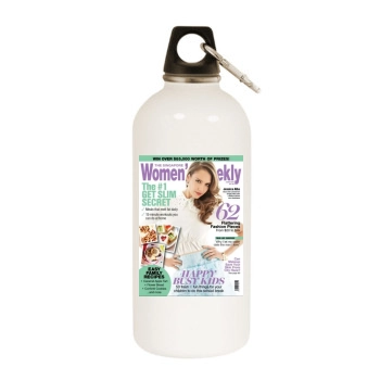 Jessica Alba White Water Bottle With Carabiner