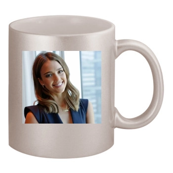 Jessica Alba 11oz Metallic Silver Mug