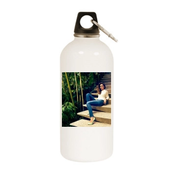 Jessica Alba White Water Bottle With Carabiner