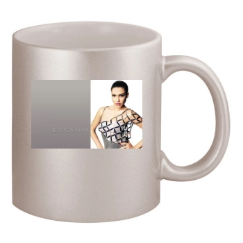 Jessica Alba 11oz Metallic Silver Mug