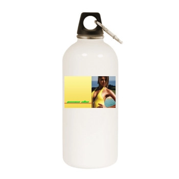 Jessica Alba White Water Bottle With Carabiner