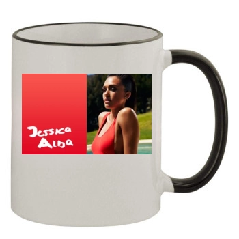 Jessica Alba 11oz Colored Rim & Handle Mug