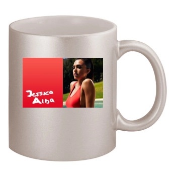 Jessica Alba 11oz Metallic Silver Mug