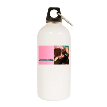 Jessica Alba White Water Bottle With Carabiner