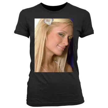 Paris Hilton Women's Junior Cut Crewneck T-Shirt