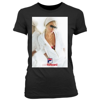 Paris Hilton Women's Junior Cut Crewneck T-Shirt