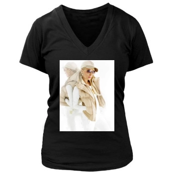 Paris Hilton Women's Deep V-Neck TShirt