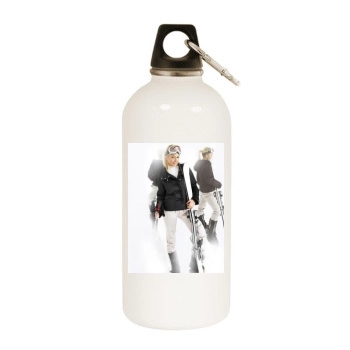 Paris Hilton White Water Bottle With Carabiner