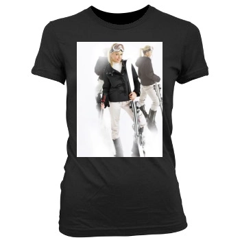 Paris Hilton Women's Junior Cut Crewneck T-Shirt