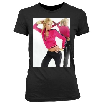 Paris Hilton Women's Junior Cut Crewneck T-Shirt