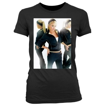 Paris Hilton Women's Junior Cut Crewneck T-Shirt